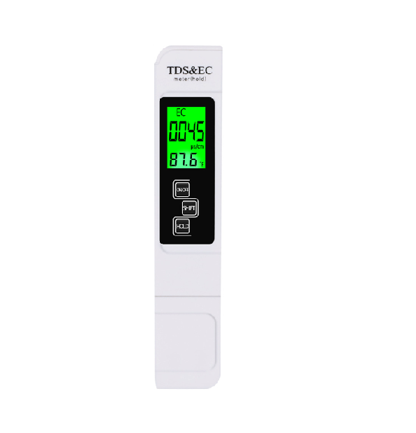 Детектор якості води EC011BLd, EC:0~9999us/cm,TDS: 0~9999ppm,Temp:0.1~80°C/32~176°F, підсвічування, 31*153mm, Box
