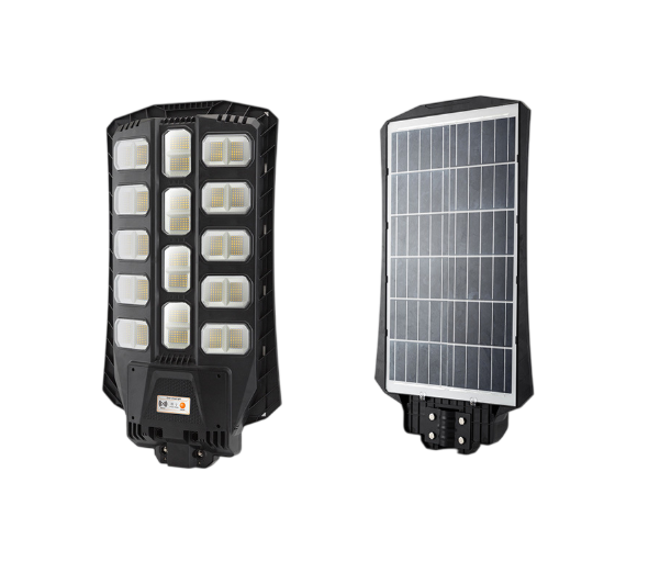 Вуличний ліхтар SHGZ із сонячною батареєю на стовп, 400W, ip65, 3.2V/32650/20000mah, 120Lm/W, пульт керування, 597*70*342mm, Black, Box