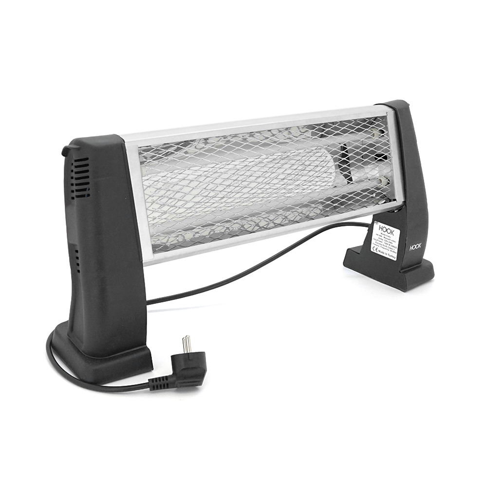 Інфрачервоний обігрівач HOOK H-406, 1000Вт, 2 режими 500/1000Вт, 550x250x120mm, Box