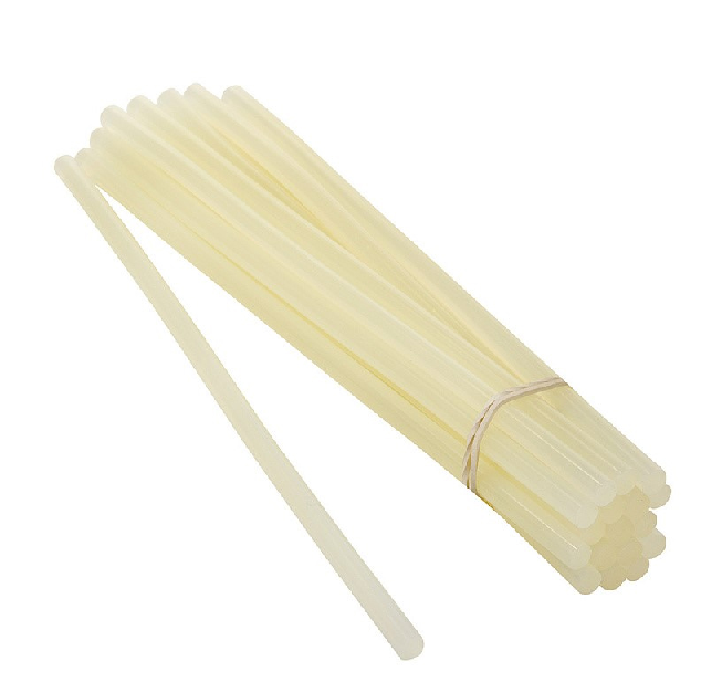 Клей для клейового пістолета, діаметр-7мм, довжина-270мм, жовтий, ціна за штуку