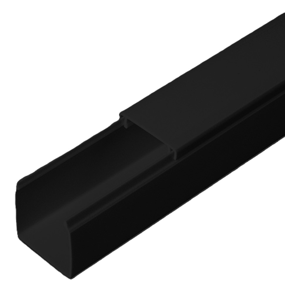 Кабельний канал з подвійним замком Merlion 16х16х2000мм чорний/антрацит (8шт упаковка) ціна за упаковку