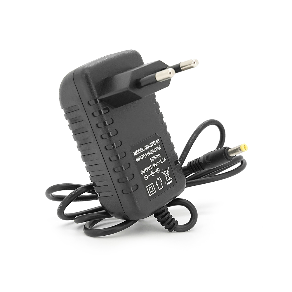 Імпульсний адаптер живлення QD-SPQ-03 9В 1.2А, штекер 4.0/1.7 довжина 1м Q100