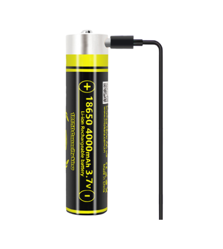 Акумулятор 18650 Li-Ion LiitoKala King-4000, 4000mAh (3800-4000mAh), 3.7V (2.75-4.2V), Black/Yellow