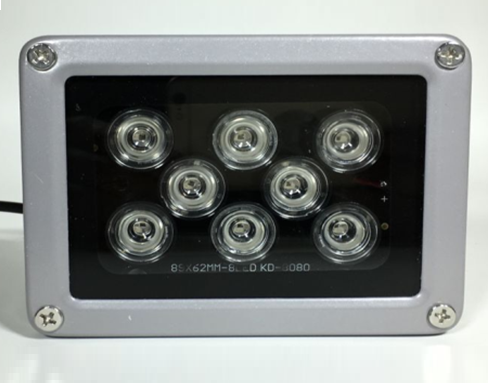 ІЧ-прожектор HYYS808R. 220V, 18W, 8LED, IP66, 850Нм, кут огляду 90 °, дальність до 70м.