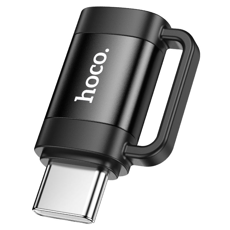 Перехідник HOCO UA31E Type-C(M) => Type-C(F), Black, Box