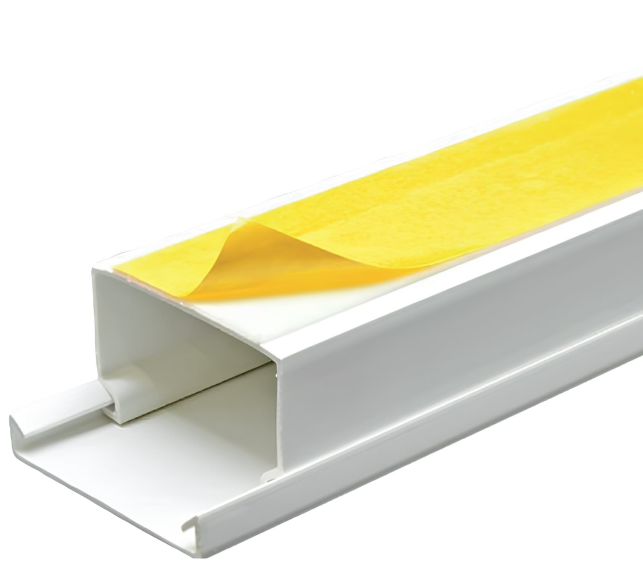 Кабельний канал з подвійним замком, із самоклеючою стрічкою Merlion 12х12 2000мм (10 шт упаковка) білий, ціна за упаковку