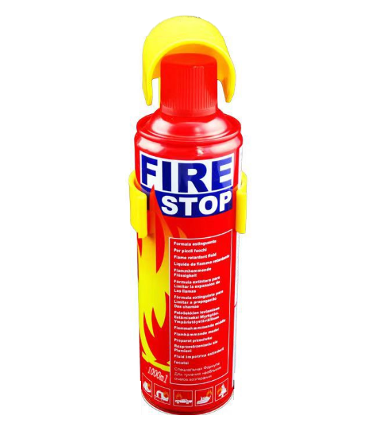 Вогнегасник DEARGON автомобільний пінний, портативний, 1л. робоча температура 5°C-55°C, клас пожежі 0.5A,13B,E,5F. з утримувачем,305*70(mm). red