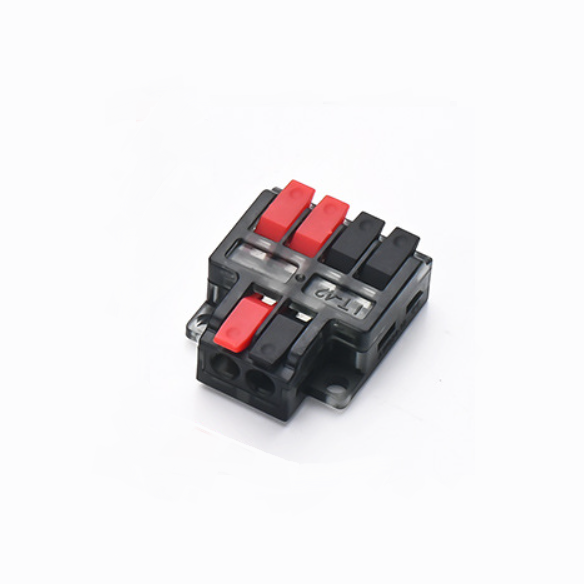 Клема з натискними затискачами 4на2-провідна LT-42, 1/2-pin, 250V, 32A, 0.2-4mm2, 14,5/25*30*11mm, сіра