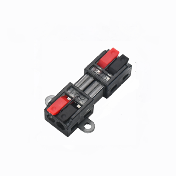 Клема роз'ємна з натискними затискачами 2-провідна LT-2-2М, 2-pin, 250V, 32A, 0.5-2.5mm2, 13,5*30*11mm, під кріплення, сіра