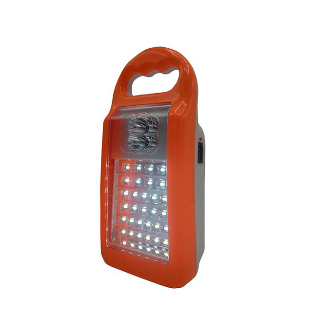 Ліхтар переносний HG DUE HG-400B, 35Led+4Led, 2 режими, вбудований аккум, корпус пластмас, кабель 220В, Mix color, Box