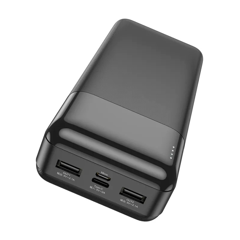 Power Bank HOCO J72B 30000mAh, USB+Type-C, 2A, Black, 0.630kg, Box