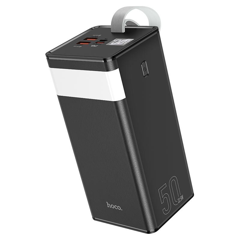 Power Bank HOCO J86A 50000mAh, 2USB+Type-C, 22.5W+PD20W, ліхтарик, Black, 0.975kg