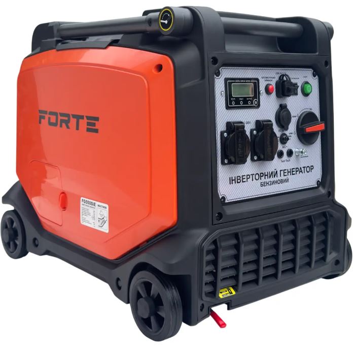 Генератор інверторний БЕНЗИНОВИЙ FORTE FG5500IE (4 kW), однофазний, 220V, 50Hz, об'єм бака 11л, електростартер