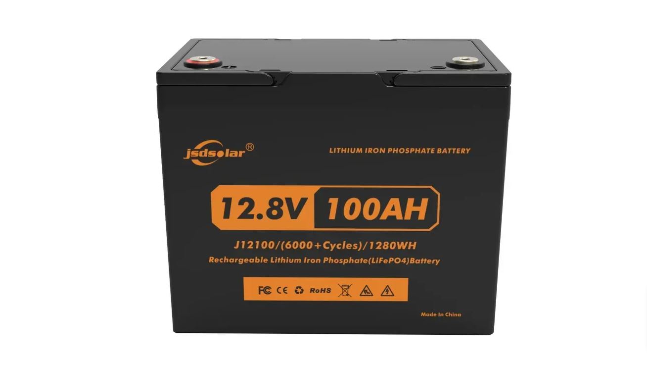 Акумуляторна батарея JSDS LiFePO4 12100 12,8V 100Ah, 1,28kWh, BMS50A@4S, 6000 cycles, 260x168x215, 10kg