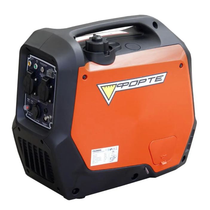 Генератор інверторний БЕНЗИНОВИЙ FORTE FG2000I (1,8 kW), однофазний, 220V, 50Hz, об'єм бака 4л, ручний запуск