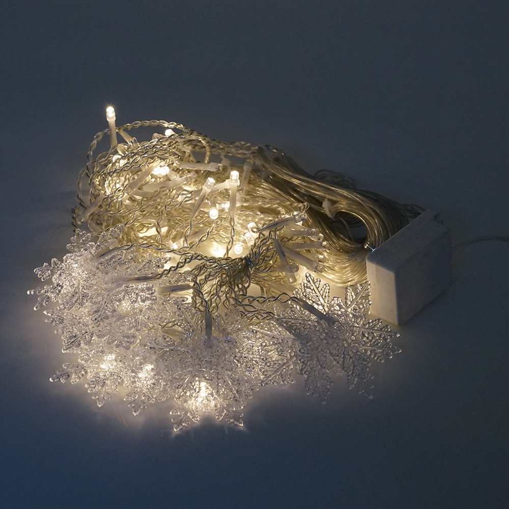 Гірлянди 12 фігур + 30LED, 1 режим, 4 * 0.7, прозора ізоляція, живлення від 220В, White Hot, Box