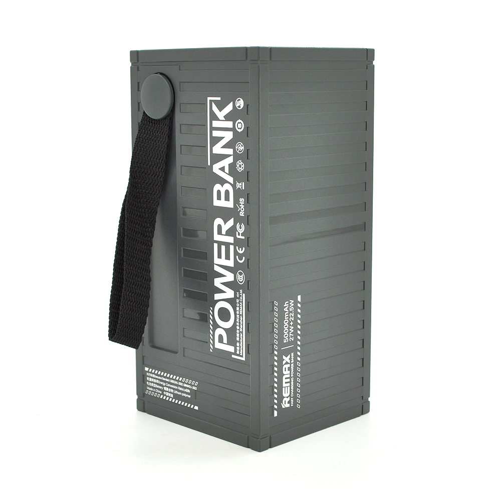 Power Bank Remax RPP-161 50000mAh, 2USB+Type-C+Lightning, QC/PD, 22.5W, Black, 1.34kg