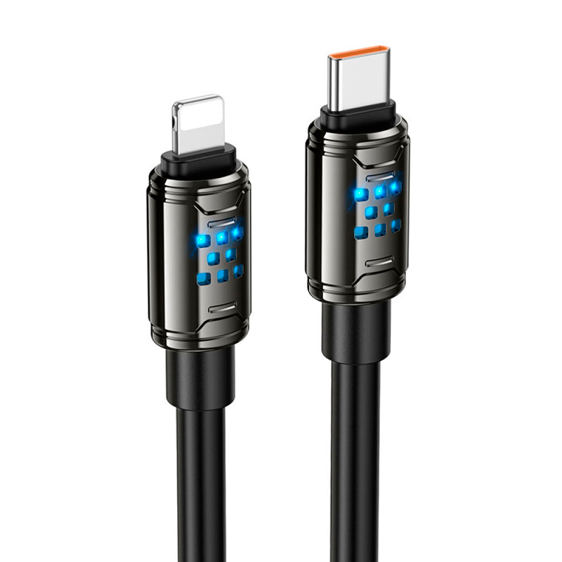 Кабель Hoco U143, Type-C-Lighting, 27W, довжина 1.2м, Black, BOX