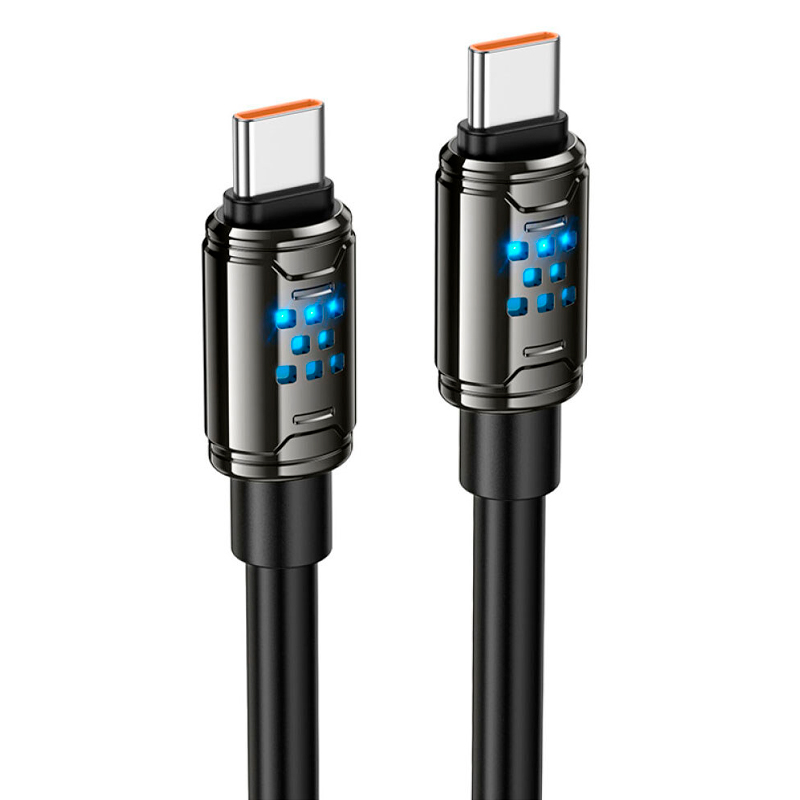Кабель Hoco U143, Type-C-Type-C, 27W, довжина 1.2м, Black, BOX