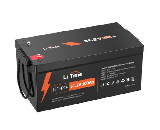 Акумулятор Li-TIME LiFePO4 BASIC 51,2V 100Ah 5120Wh(100/100A), заряд 57.6В/12А, (520 x 269 x 220мм) , 36.4kg, Q1