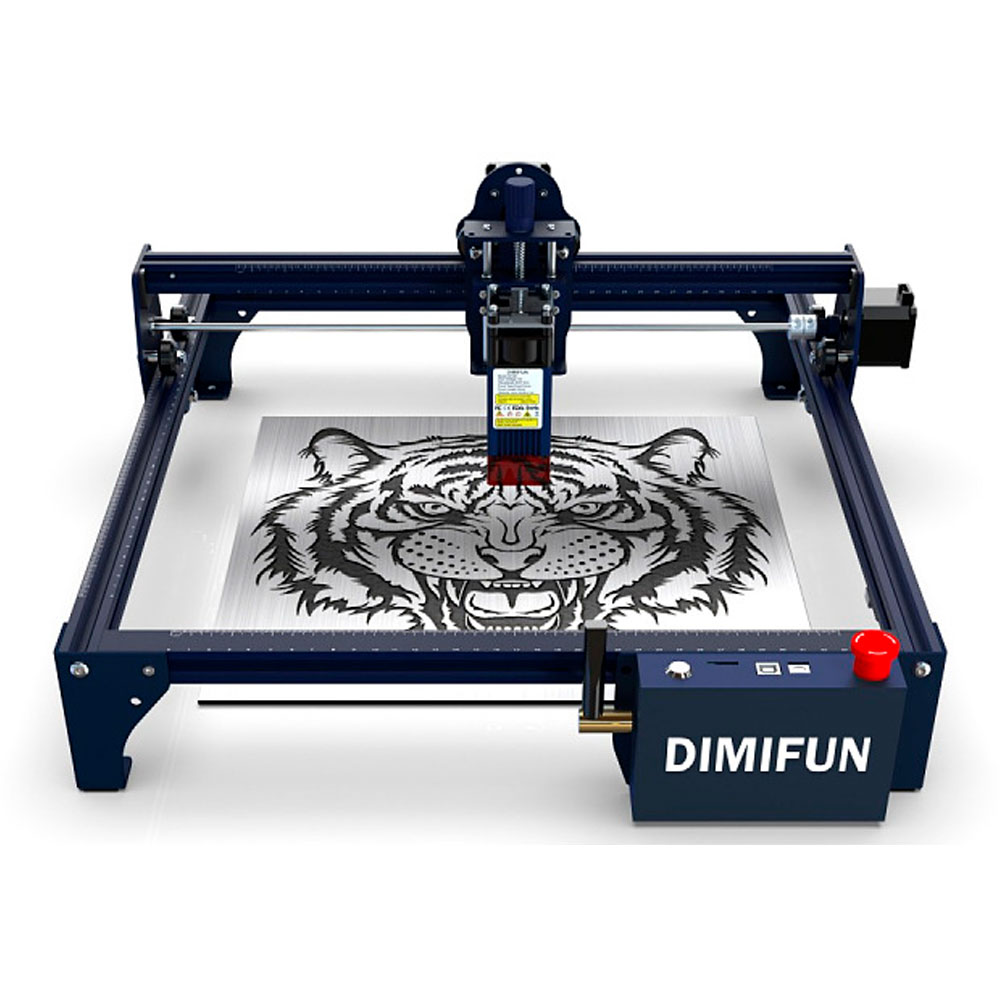 Лазерний гравірувальний верстат DIMIFUN DM6-B6, потужність: 6Вт, робоча область: 330х330мм, швидкість: 12000мм/хв, 550х290х180 мм, 4,4 кг