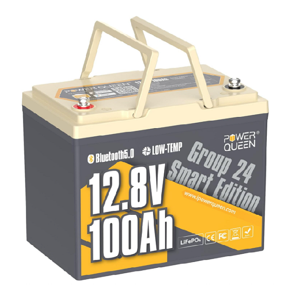 Акумуляторна батарея LiFePO4 Power Queen 12.8V 100Ah H190, 1280Wh, BMS 100A, 329*172*214мм