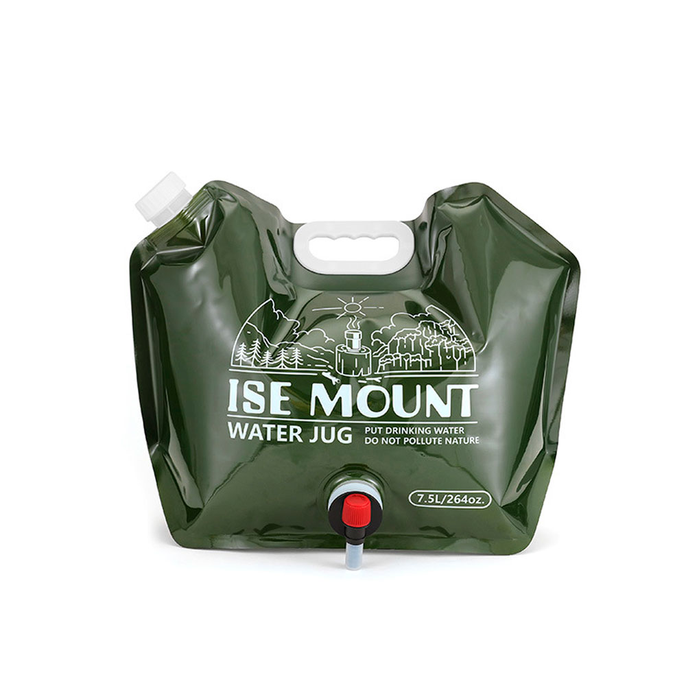 Складана каністра для води ISE MOUNT, об'єм 7,5 л. З краном. 420х50х305мм. Dark Green