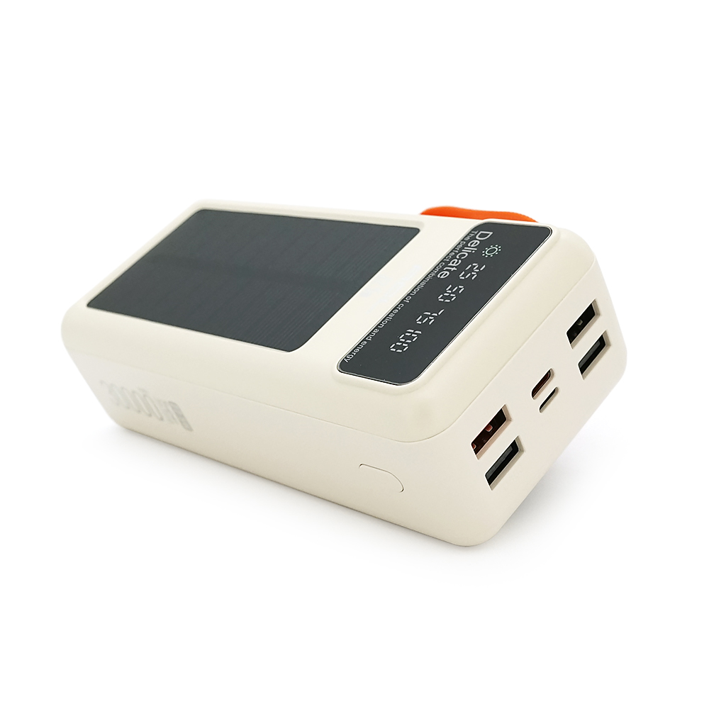 Powerbank ACL PW-141 30000mAh, Solar, 22.5W, Кабелю Type-C + Lighting, 0,680 kg, White, Box