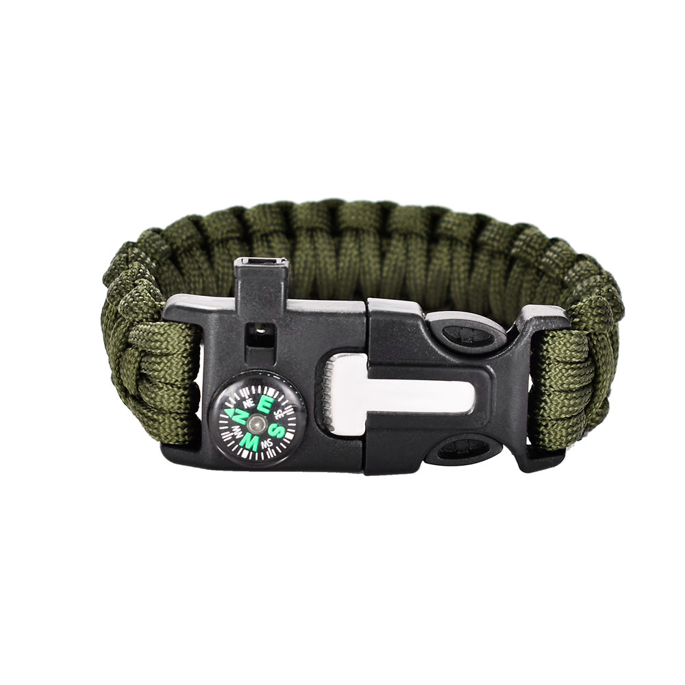 Браслет тактичний із паракорду 5в1. Green