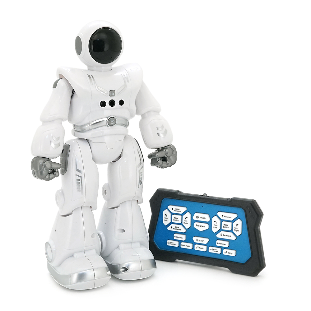 Радіокерований робот CX-68. Живлення 2 X AAA. Світло, звук, ходьба, повороти, обертання 360 °, 5 мелодій. 155 х 90 х 270 мм.