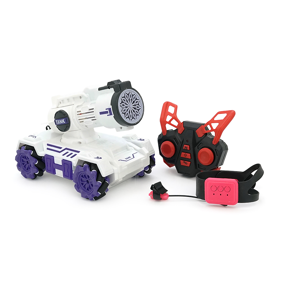 Радіокерований танк із піногенератором CX-102. 2 пульти. Частота 2.4 ГГц. Рух вперед/назад, повороти, стрілянина піною. Живлення 2хАА. 230х140х130мм