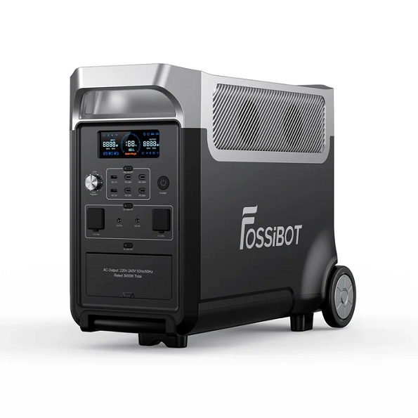 Портативный источник питания FOSSiBOT F3600PRO, LiFePO₄ емкость 3840Втч, мощность 3600Вт, (max4200Вт), 2*USB-QC3, 4*USB-PD(1*100W+3*20W), 1x XT60 12 В/ В/10А(прикуриватель)2x12В/3А DC5521(розетка 5,5 мм), 42кг,609*321*475 мм