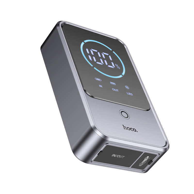 Пусковий прилад для акумулятора автомобіля HOCO QS7, Power Bank 10000mAh, 2xUSB+ Type-C, корпус пластик, Box