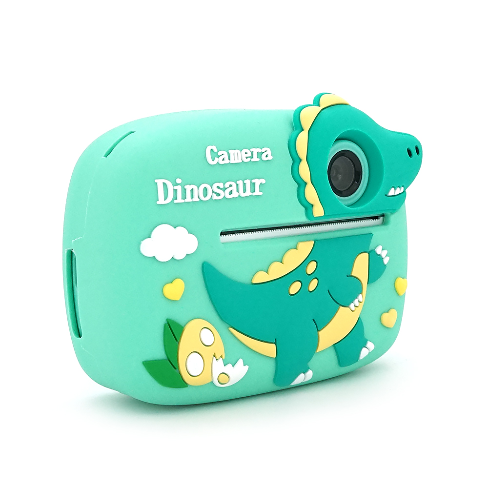 Дитячий фотоапарат D1-A Зелений Динозавр, екран IPS 2,4-дюйми, Type-C, Green, BOX