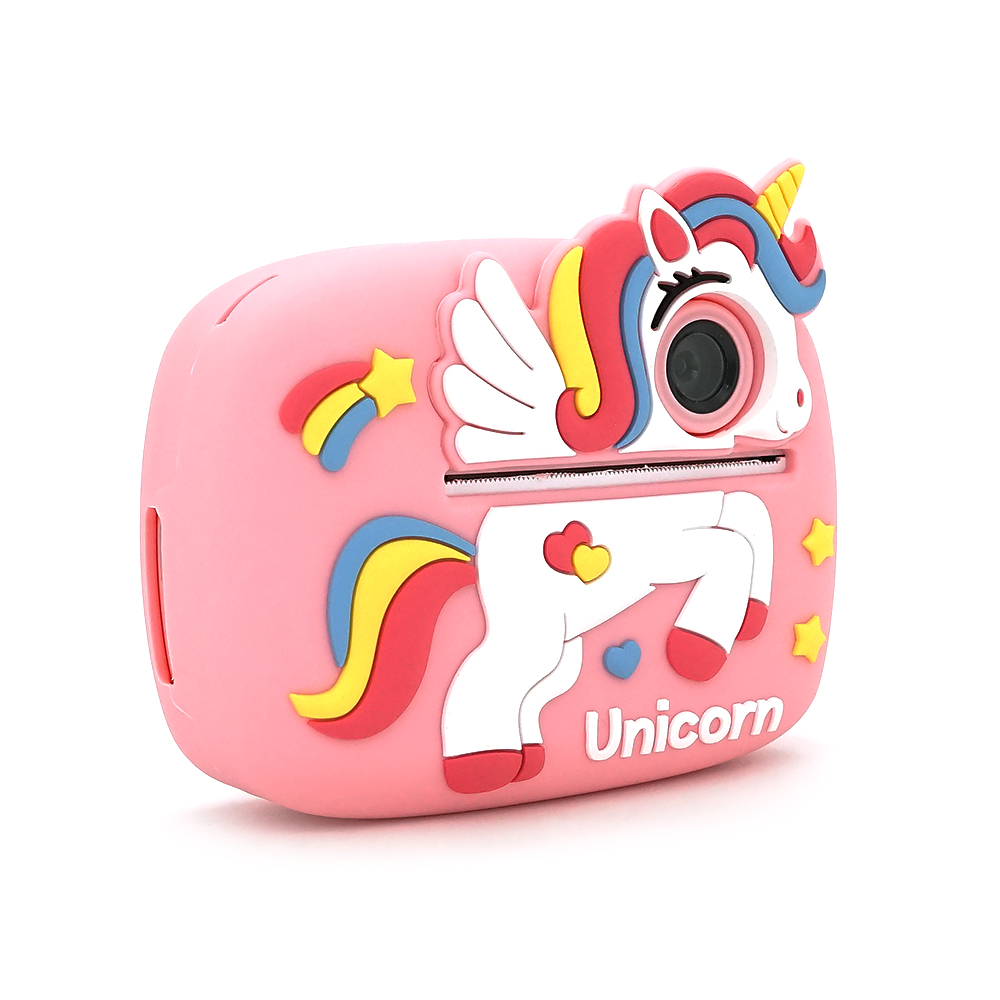 Дитячий фотоапарат D1-A Рожевий єдиноріг, екран IPS 2,4-дюйми, Type-C, Pink, BOX