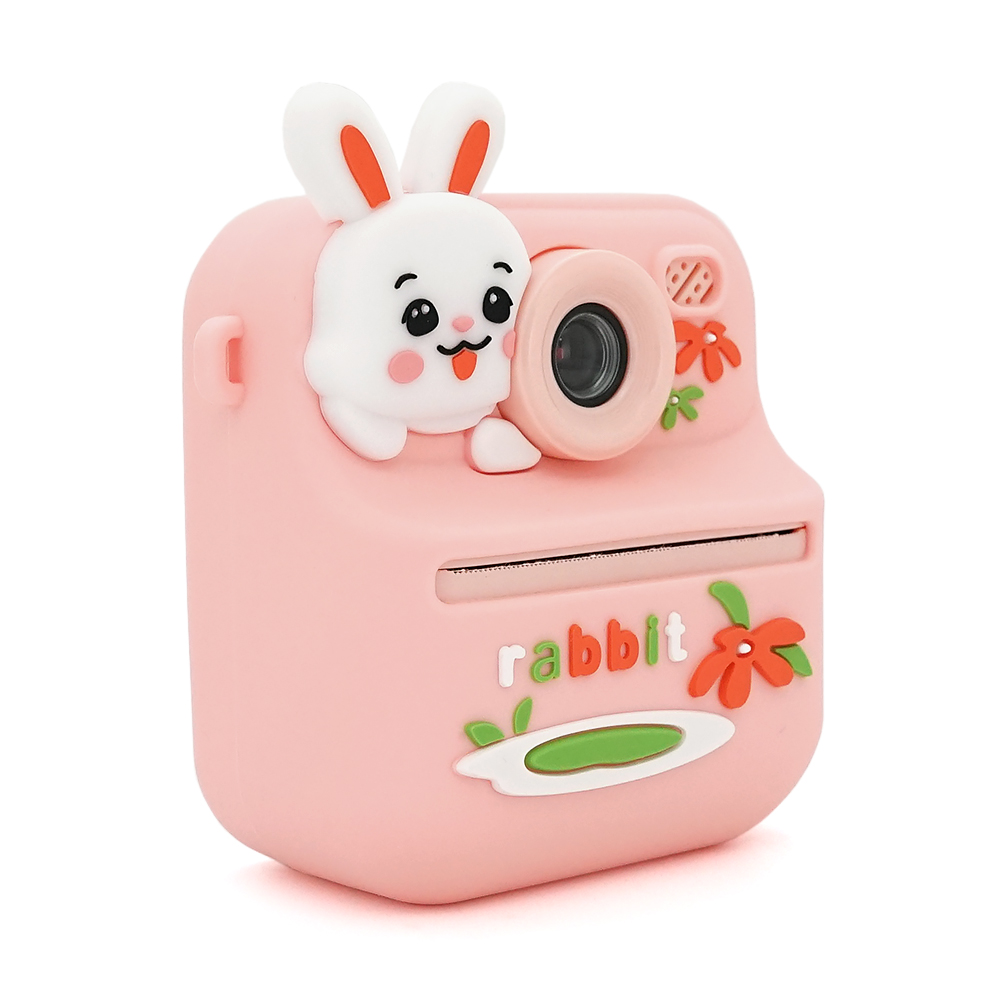 Дитячий фотоапарат S11 з функцією миттєвого термодруку Рожевий Кролик, 2 камери, екран IPS 2,4-дюйми, Type-C, Pink, BOX