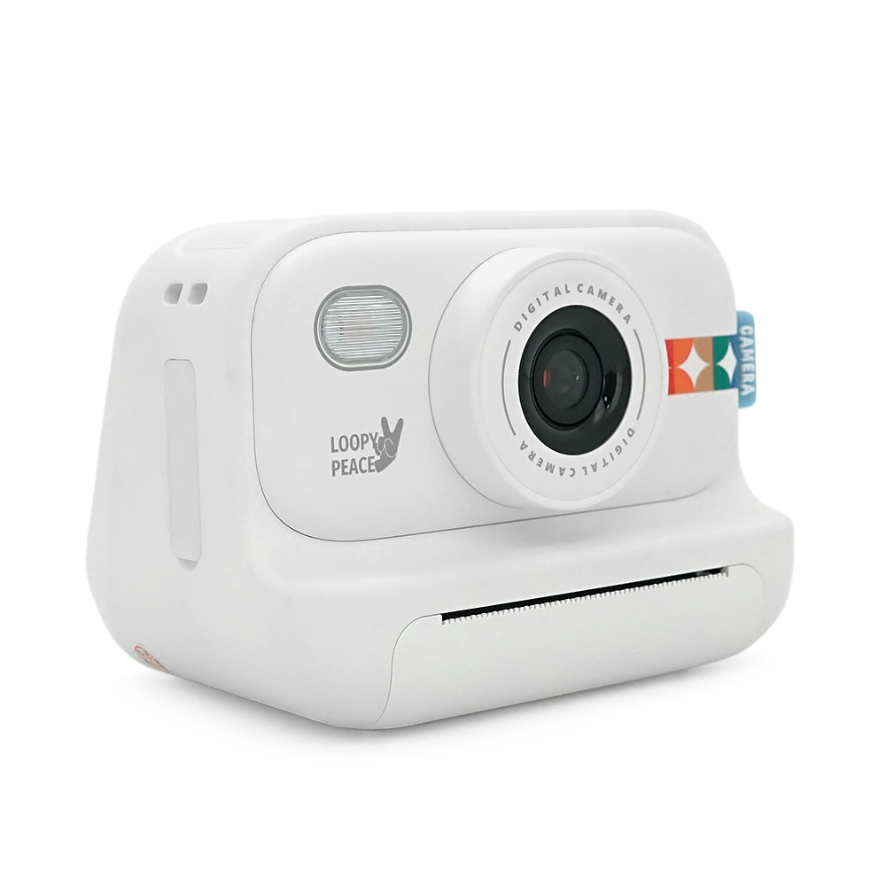 Дитячий фотоапарат S9 з функцією миттєвого термодруку, 1080p HD, MicroSD, екран IPS 2-дюйми, Type-C, White, BOX