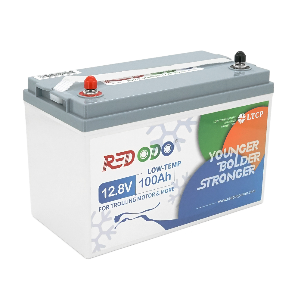 Акумуляторна батарея LiFePO4 Redodo LOW-TEMP 12.8V 100Ah , 1280Wh, BMS 100A, 329*172*214мм
