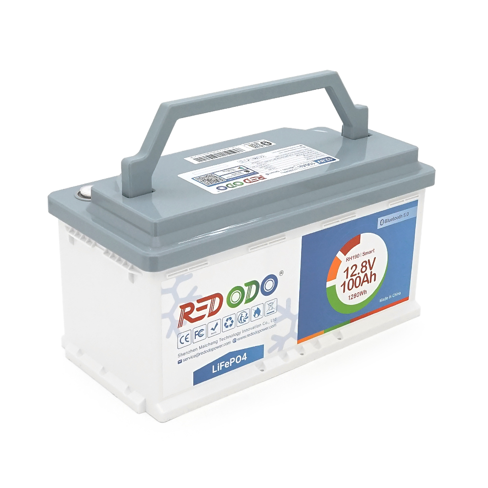Акумулятор LiFePO4 Redodo 12V 100Ah RH190 Bluetooth 4-АС150, 1280Wh, BMS 100A, 358*177*188мм, 9.9kg