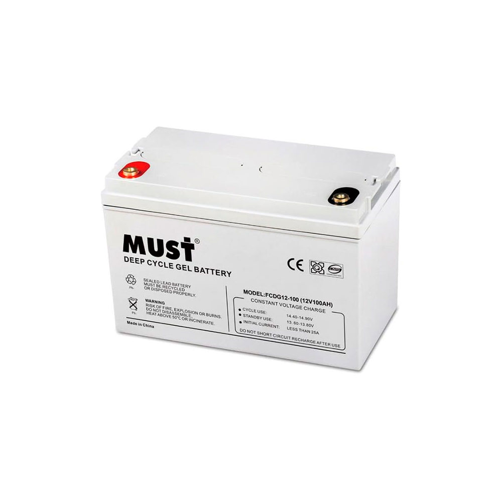 Акумуляторна батарея GEL Must FCDG12-100 12 V 100 Ah (330 x 220 x 170), 28 kg