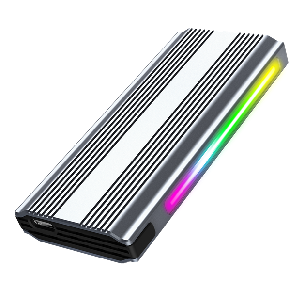 Кишеня зовнішня M9NVME, Type-C 3.1 A-C 10 Гбіт/с, M.2/NVME Протокол: M.2 NVME Single Protocol, Контролер: 9210/583, Led, Gray