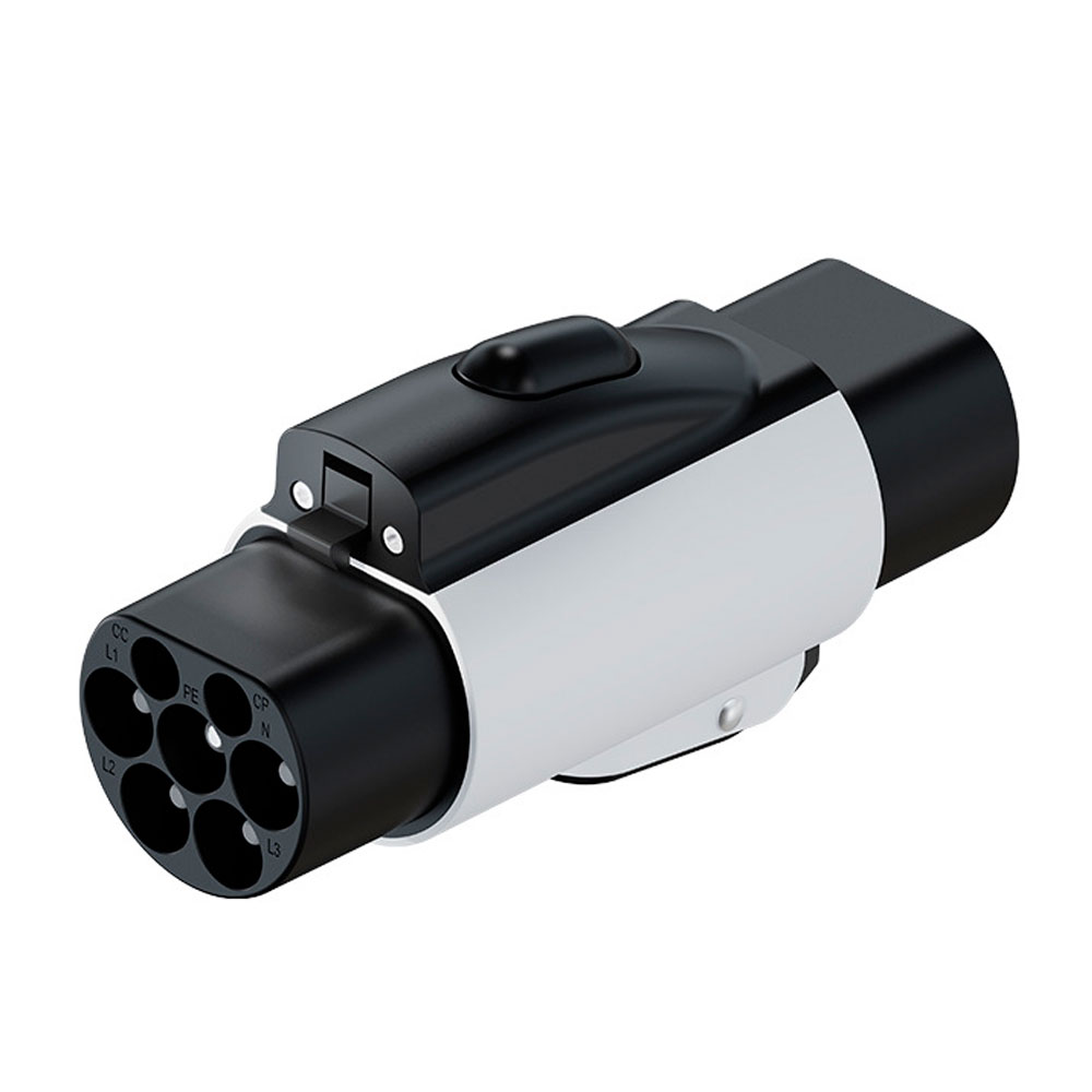 Адаптер перехідник для заряджання електромобіля Type2-GB/T, 32A, 22kW, IP67, Black/Grey