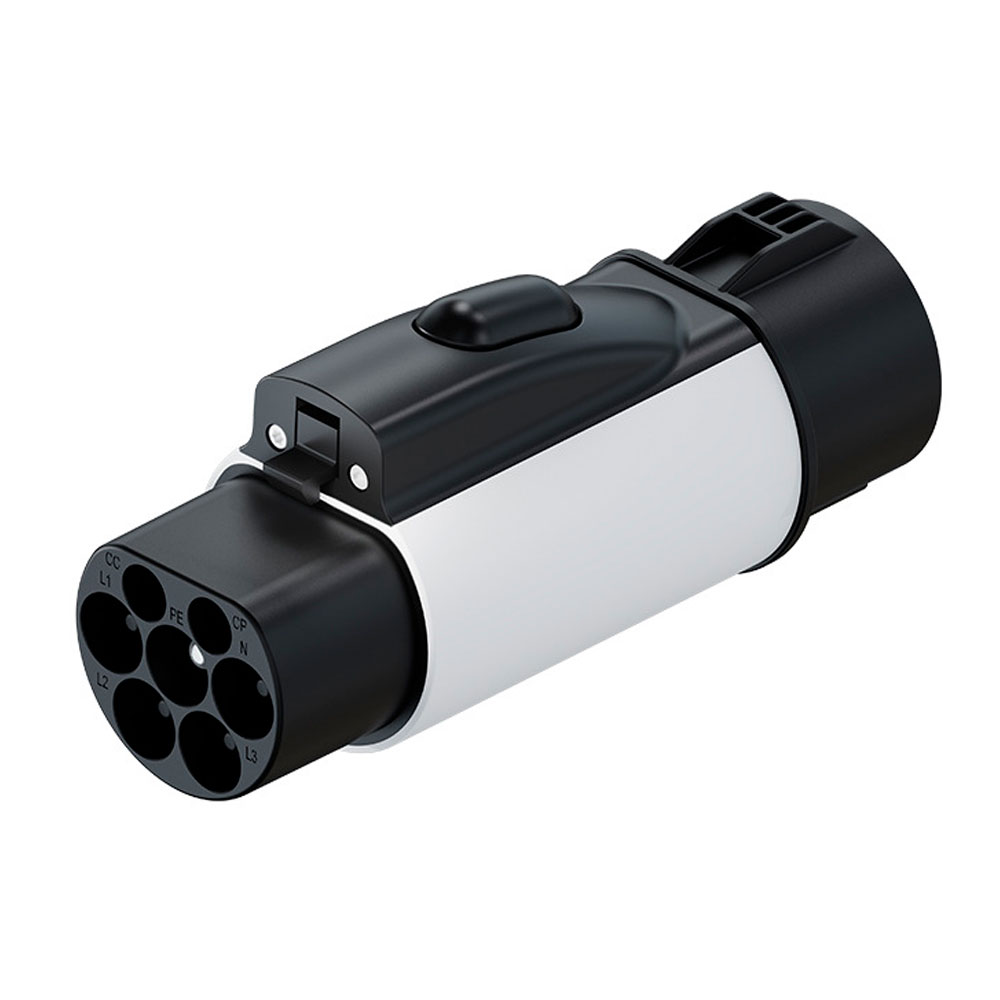Адаптер перехідник для заряджання електромобіля Type1-GB/T, 32A, 7kW, IP67, Black/Grey