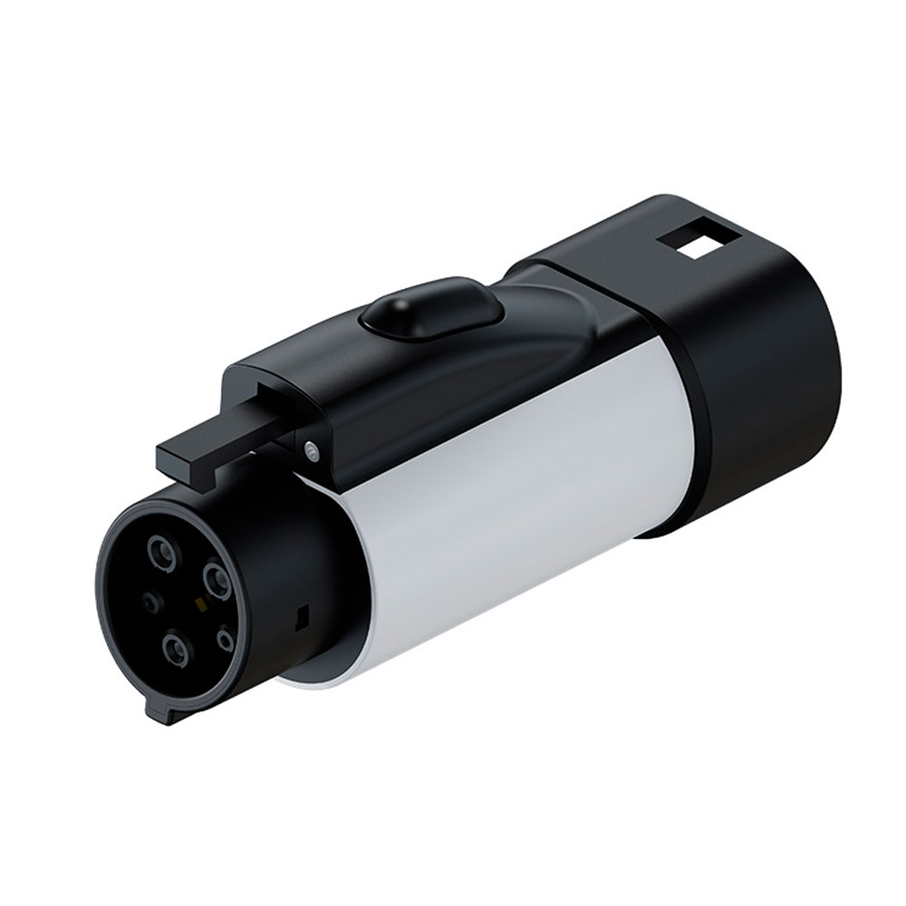 Адаптер перехідник для заряджання електромобіля GB/T-Type1, 32A, 7kW, IP67, Black/Grey