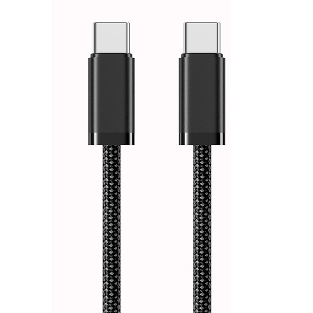 Кабель Type-C to Type-C (male to male), PD65Вт, довжина 2.0м, обплетення, Black, Box