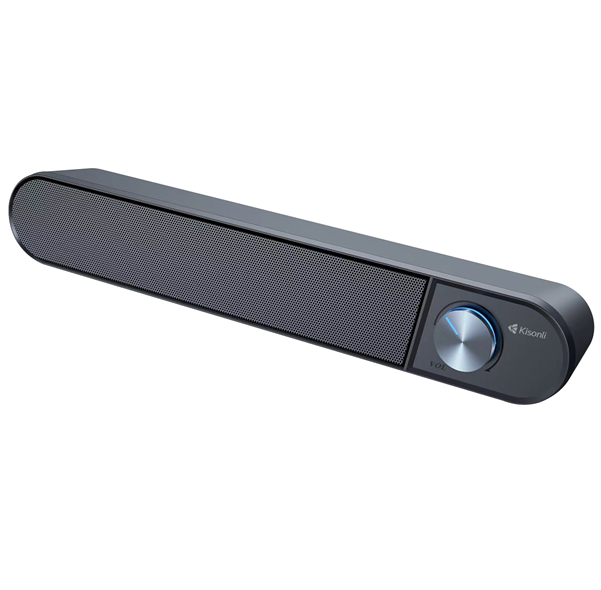 Колонки 2.0 Kisonli i-580, для ПК і ноутбука, USB + 3.5mm, 2x3W, 20Hz- 20KHz, Black, BOX, Q40