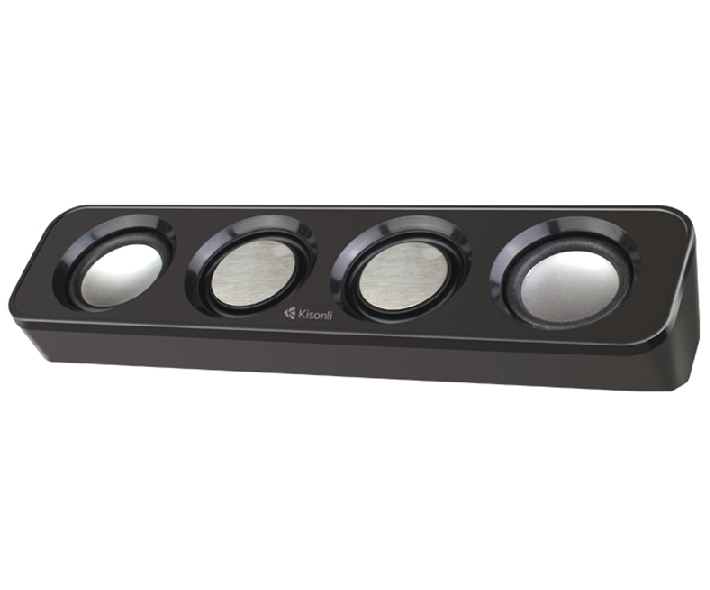 Колонки 2.0 Kisonli i-680, для ПК і ноутбука, USB + 3.5mm, 2x3W, 20Hz- 20KHz, Black, BOX, Q40