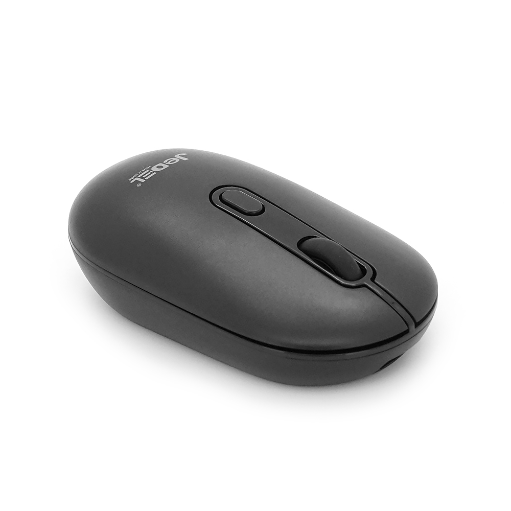 Миша бездротова JEDEL WD133, 800/1200/1600DPI, 2.4 GHz+Bluetooth 5.0, 3.7V 400mAh, Type-C заряджання. 105x60x34 мм. Black. Box