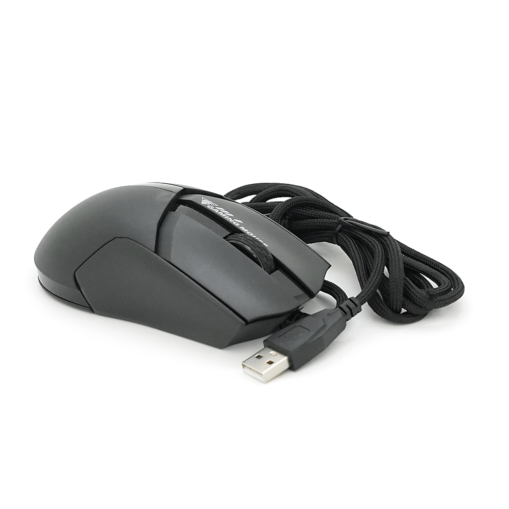 Миша провідна JEDEL GM1401, 7 кнопок, 1000/2000/3200/5600/7600/12400DPI, кабель 1,5 м. RGB підсвічування. Black. Box