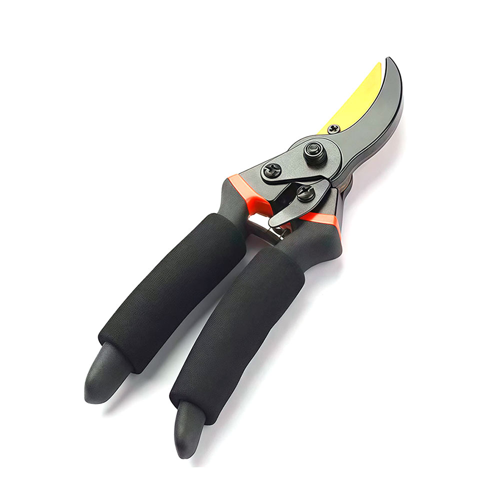 Секатор садовий ручний YT-SK58, 200мм, діаметр зрізу 35мм, нержавіюча сталь, гумові ручки, 0,205 кг. Black